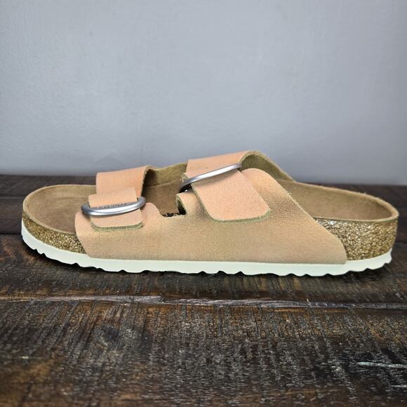 NEW Birkenstock Arizona Big Buckle Womens Size 9 Narrow Sandal Pink Metallic 40 - Picture 7 of 10